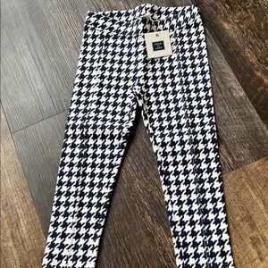 Janie and Jack Houndstooth Leggings - Navy and White